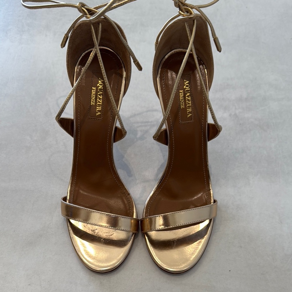 Aquazzura Metallic Gold Women's Heels